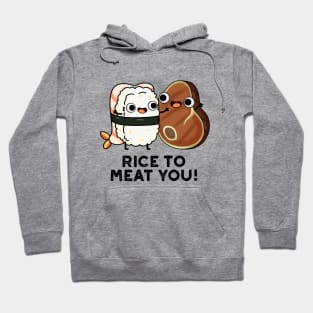 Rice To Meat You Cute Sushi Steak Pun Hoodie